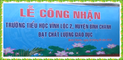 Lễ công nhận trường tiểu học vĩnh lộc 2 đạt chất lượng giáo dục
